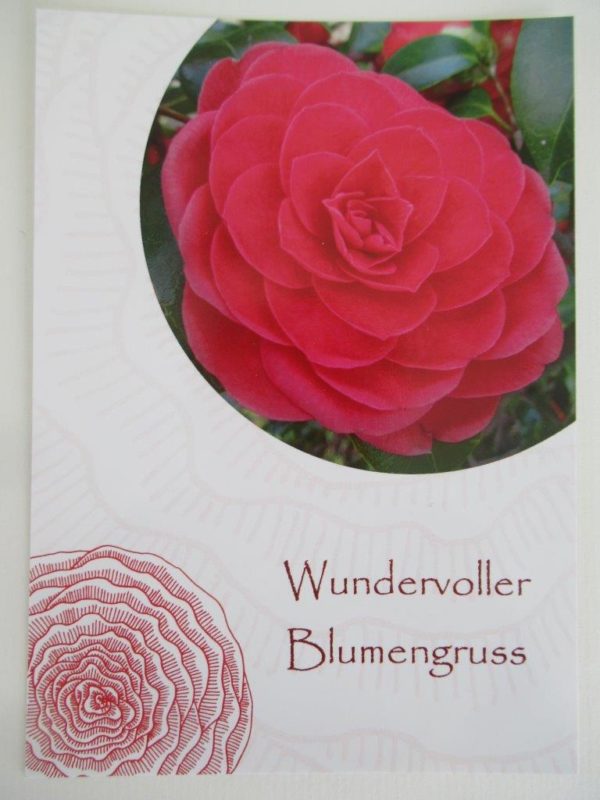 034 Postkarte Wundervoller Blumengruss